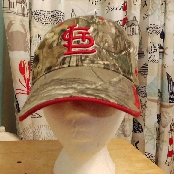 St Louis Cardinals MLB Green Camo 47 Brand Adjustable Dad Hat - Picture 1 of 7